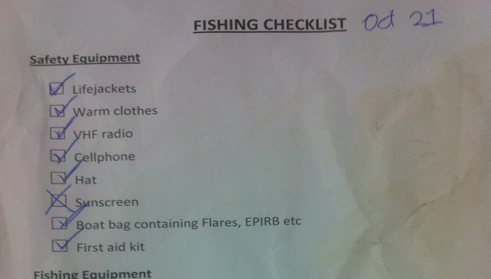 Fishing Checklist
