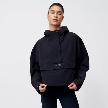 Aim'n Women's Cropped Waterproof Anorak in Black CLOTHING
