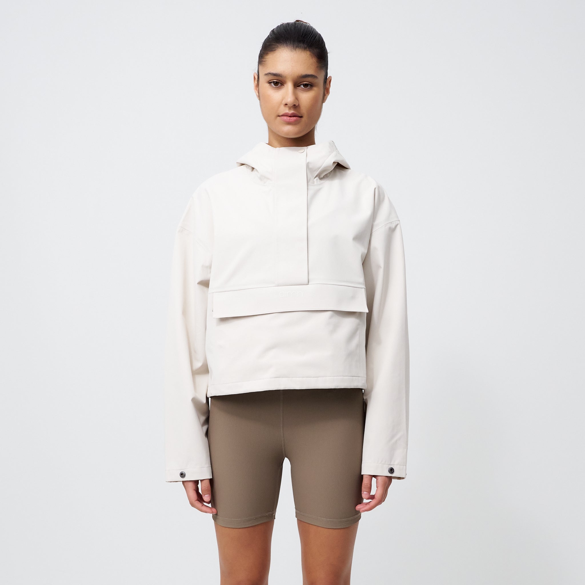 Aim'n Women's Cropped Waterproof Anorak in Brown CLOTHING