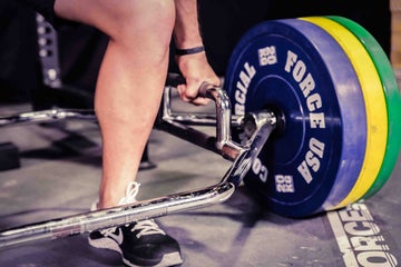 Force USA Pro Grade Bumper Plate in Red FITNESS