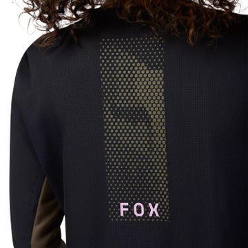 Fox Racing Defend Long Sleeve Jersey Donna – Bianco/Nero, Manica Lunga, Taglia Regolare 🏁