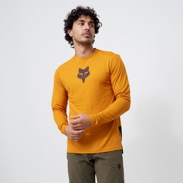 Fox Ranger Fox Head Men's Long Sleeve Jersey in Orange