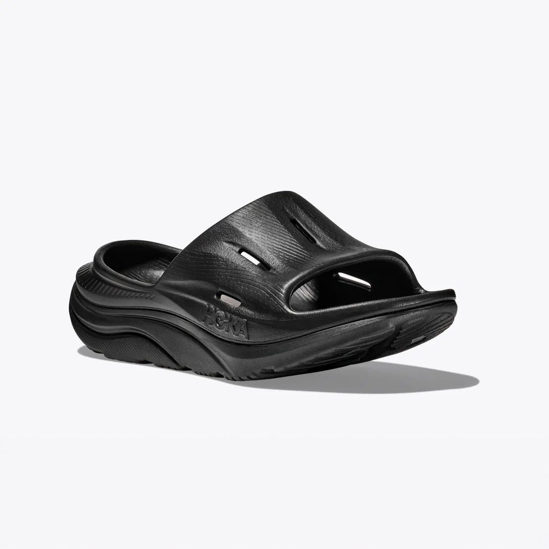 Hoka Ora Recovery Slide 3 in Black | FOOTWEAR