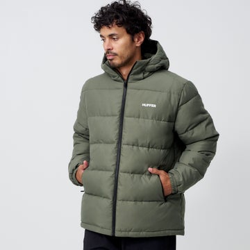 Huffer Mount Men's Puffer Jacket in Green CLOTHING