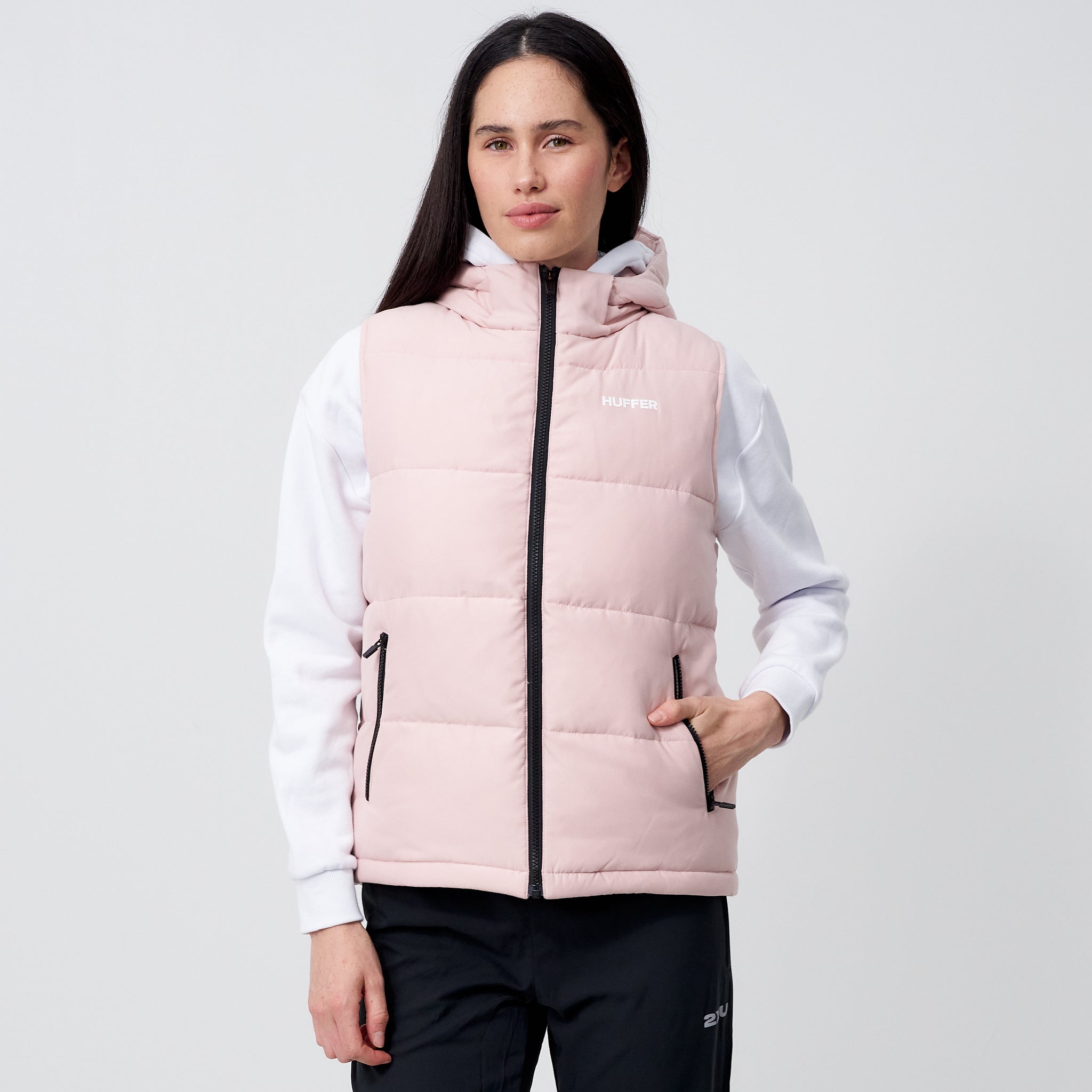 Huffer Mount Women's Puffer Vest in Pink CLOTHING