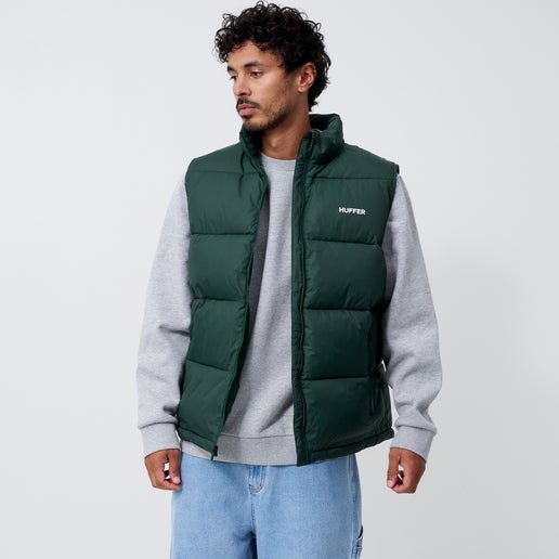 Huffer Trail Men's Puffer Vest in Green CLOTHING