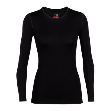 icebreaker Womens Merino 260 Tech Long Sleeve Crew in Black