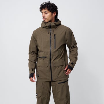 Quiksilver Quest Stretch Men's Snow Jacket in Brown SNOW S