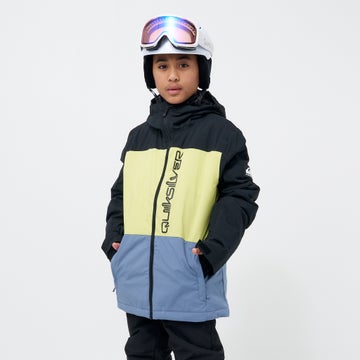 Quiksilver Side Hit Youth Boys Snow Jacket in Black SNOW S