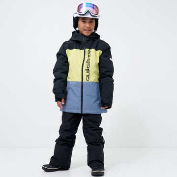 Quiksilver Side Hit Youth Boys Snow Jacket in Black SNOW S