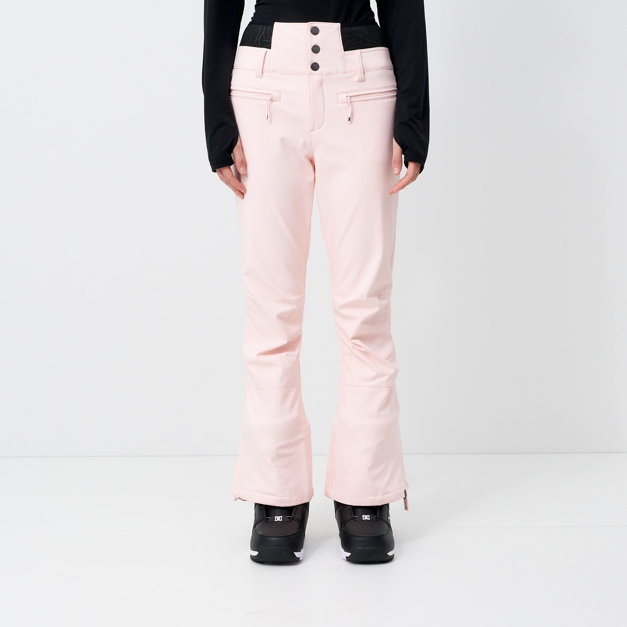 Ski Wear Light Pink Snow Pants Billabong Adiv Riva Bib J Snow Pant