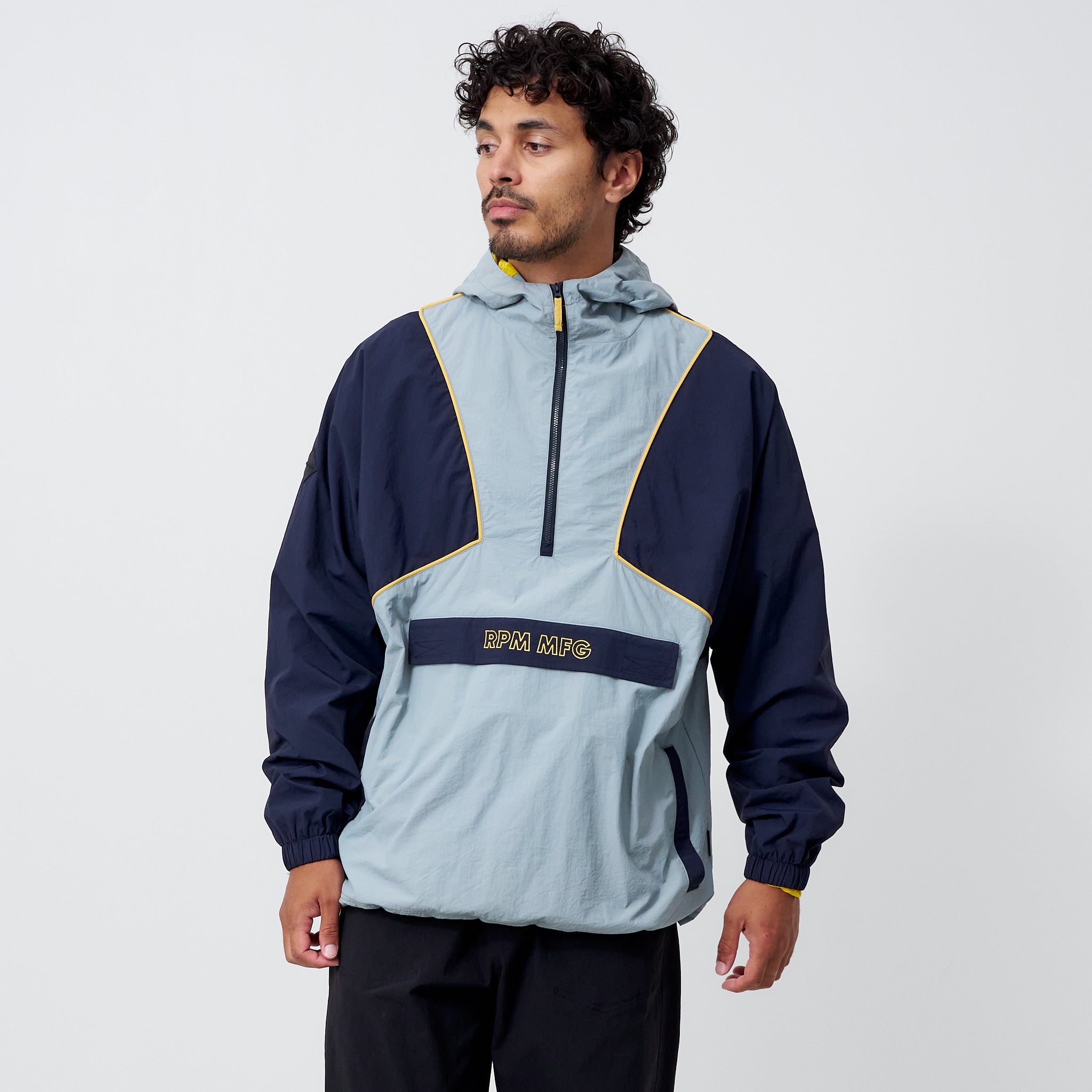 RPM Men's Wind Breaker Jacket in Blue CLOTHING