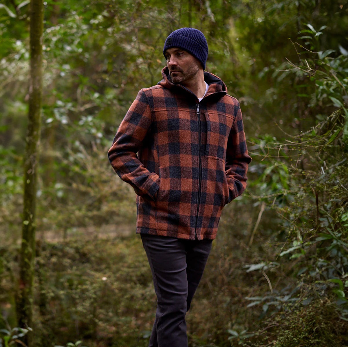 Swanndri Men's Hudson Wool Hoodie in Multi | CLOTHING