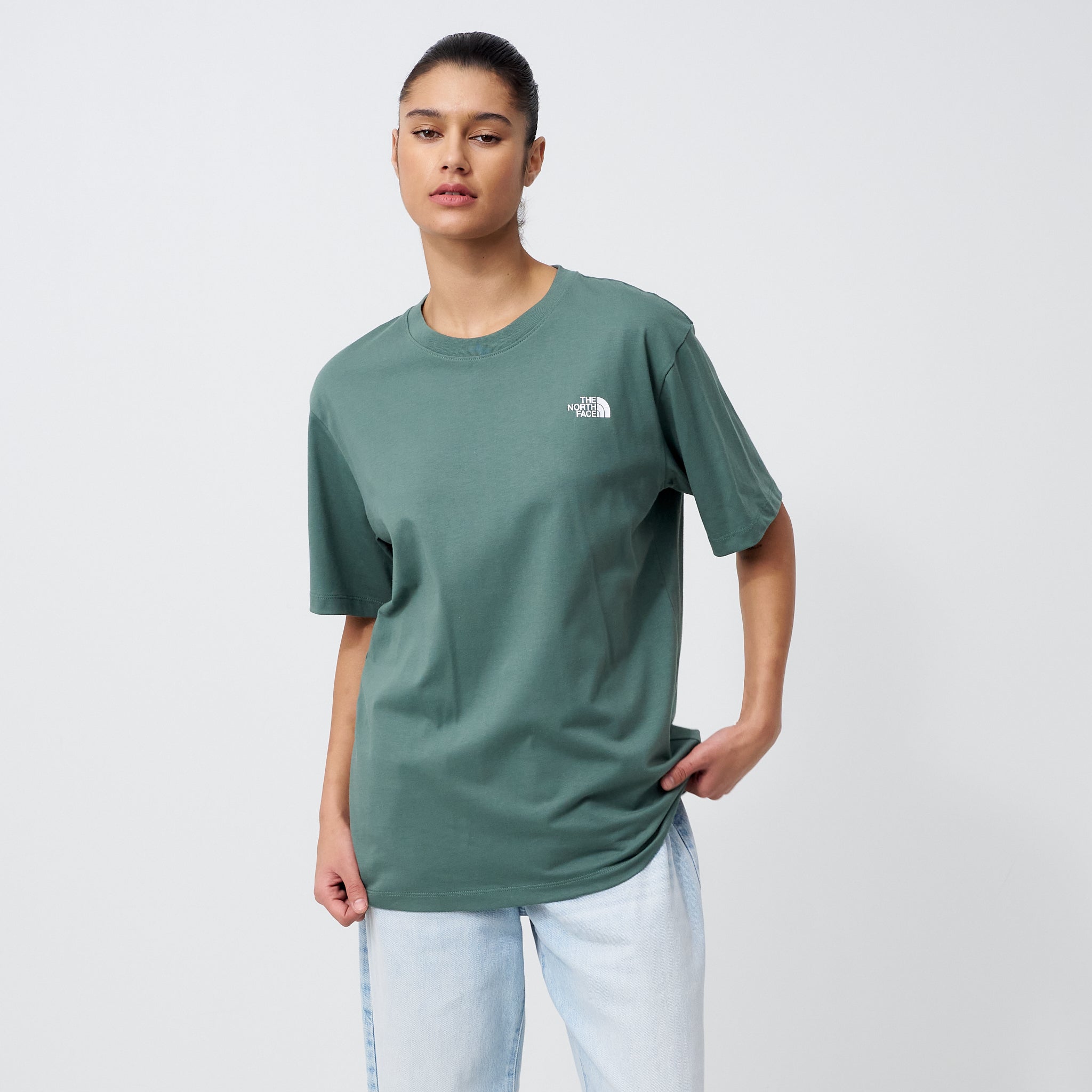 The North Face Relaxed Brand Globe Unisex Tee in Green CLO