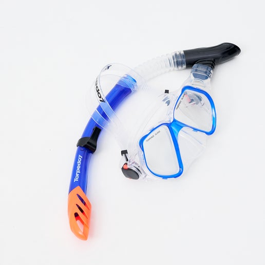 Torpedo7 Adult Mask and Snorkel in Blue | WATER SPORTS