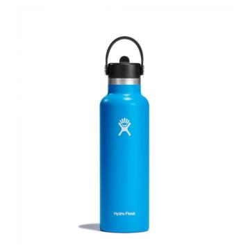 Hydro Flask 621ml Stand Mouth Bottle with Flex Straw Cap - Pacific
