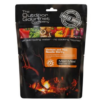 The Outdoor Gourmet Company Two Serve Meal - Venison & Rice Noodle Stirfry