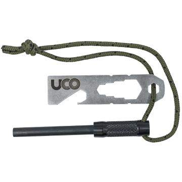 UCO Fire Steel Survival Kit with Tether - Red