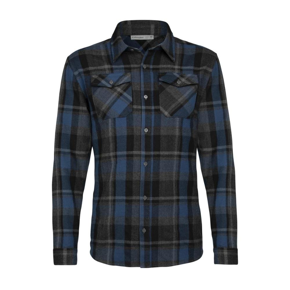 Men's Lodge Long Sleeve Flannel Shirt - Black | Torpedo7 NZ