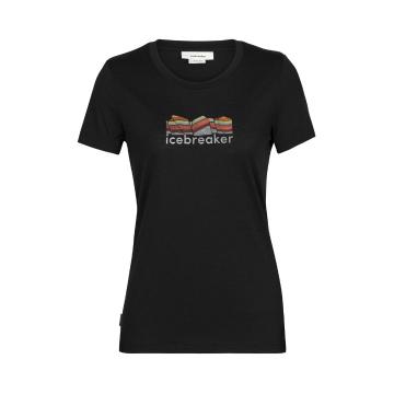 Icebreaker Women's Tech Lite II Short Sleeve T Shirt - Black