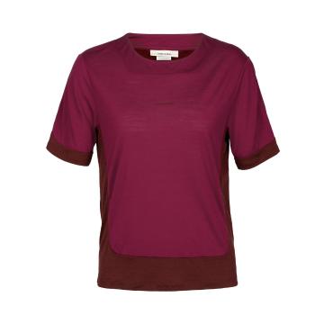 Icebreaker Women's ZoneKnit Short Sleeve Boxy T Shirt - Cherry