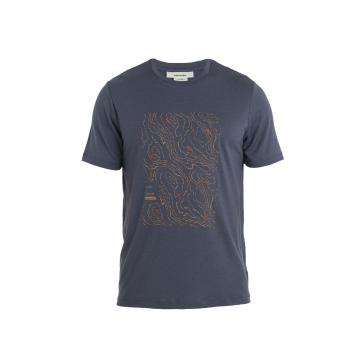 Icebreaker Men's Merino Tech Lite II T-Shirt Alpine Crossing - Graphite