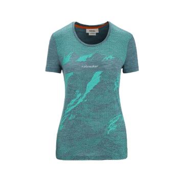 Icebreaker Women's Sphere II Short Sleeve T-Shirt Trail - Green Glory Hthr