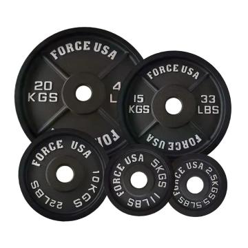 Force USA Steel Olympic Weight Plate  - Black