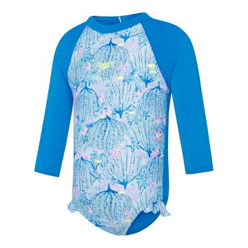 Speedo 2021 Youth Frill Sunsuit - Coral  - Coral