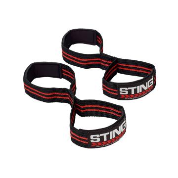 Sting HD Figure 8 Lifting Straps (Pair) - Black Red