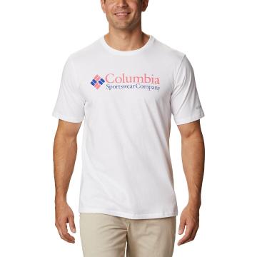 Columbia Clothing Men's CSC Basic Logo Short Sleeve Shirt - White / Csc Retro