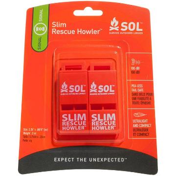 Survive Outdoors Longer Rescue Howler Whistle 2 Pack