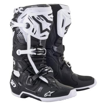 Alpinestars Tech-10 MX Boots - Black/White - Black/White