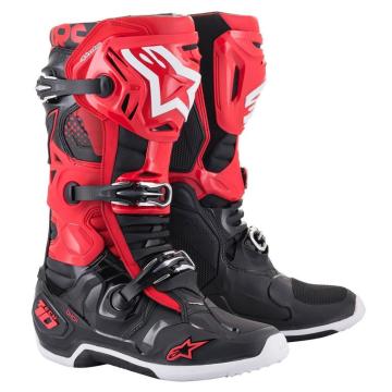 Alpinestars Tech-10 MX Boots - Red/Black - Red/Black