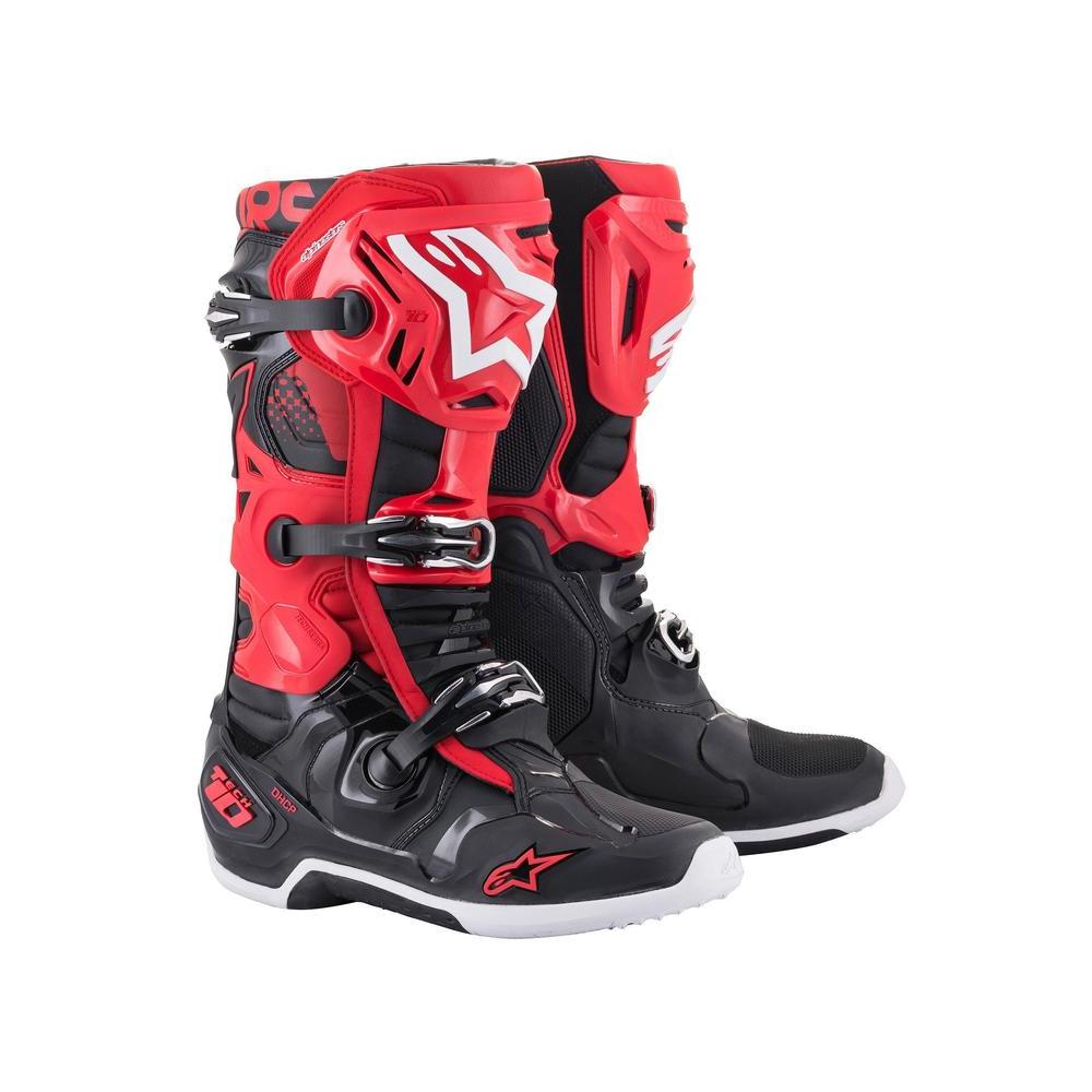 Tech-10 MX Boots - Red/Black
