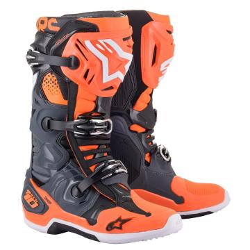 Alpinestars Tech-10 MX Boots - Gray/Orange - Gray/Orange