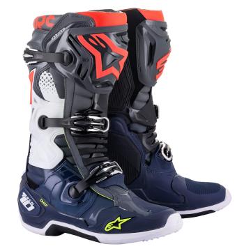 Alpinestars Tech-10 MX Boots - Gray/Blue - Gray/Blue