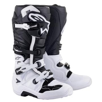 Alpinestars Tech-7 MX Boots - White/Black - White/Black
