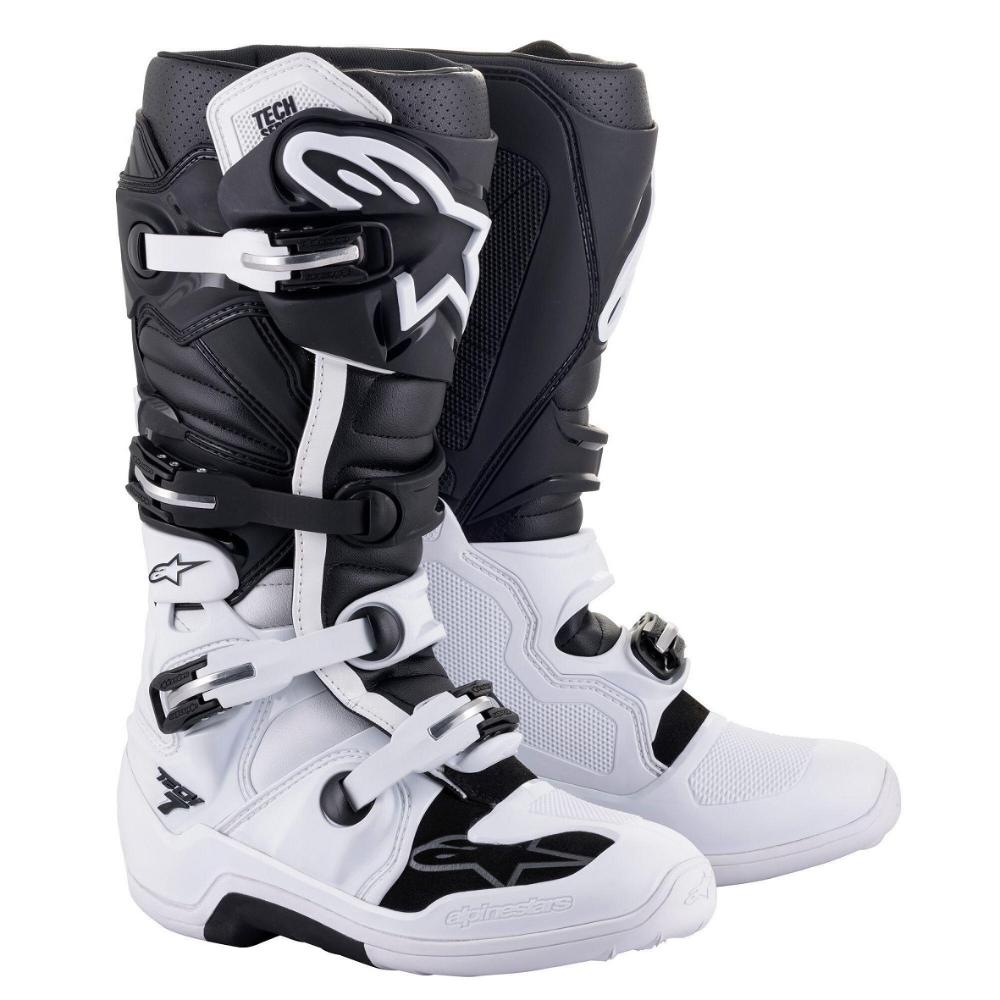 Tech-7 MX Boots - White/Black