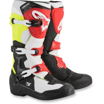 Alpinestars Tech 3 MX Boots - Black/White/Red/Yellow