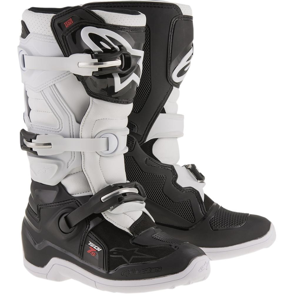 Youth Tech-7S MX Boots - Black/White
