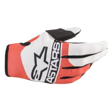 Alpinestars Radar Gloves - Off White/Red Fluro/Blue