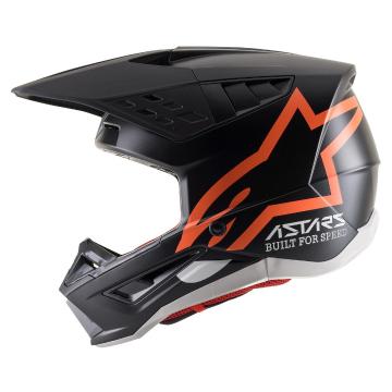 Alpinestars S-M5 Compass Helmet - Black/Orange Fluoro - Black/Orange Fluoro