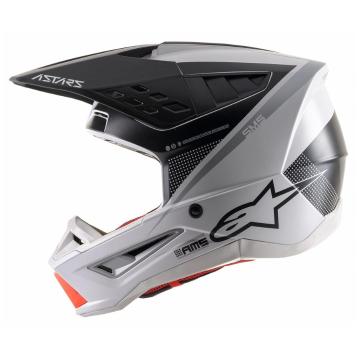 Alpinestars S-M5 Rayon Helmet - Light Gray/Black/Silver