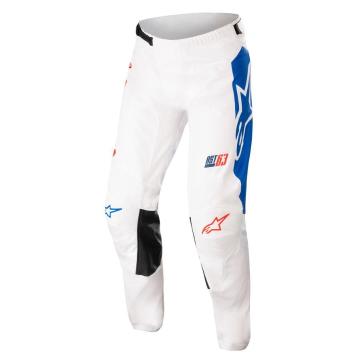 Alpinestars Racer Compass Pants - Off White / Red Fluro / Blue