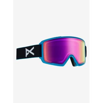 Anon Men's M3 Snow Goggles + Spare Lens - BLUE/SONARPINK