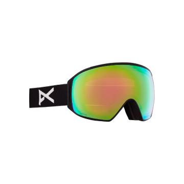 Anon Men's M4 Toric Goggles with Spare Lens and MFI Facemask - Black/Prcv Vrbl Grn