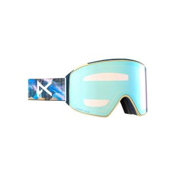 Anon  Low-Brow M4 Cylindrical Snow Goggles - Chet Malinow / Perceive Variable Blue