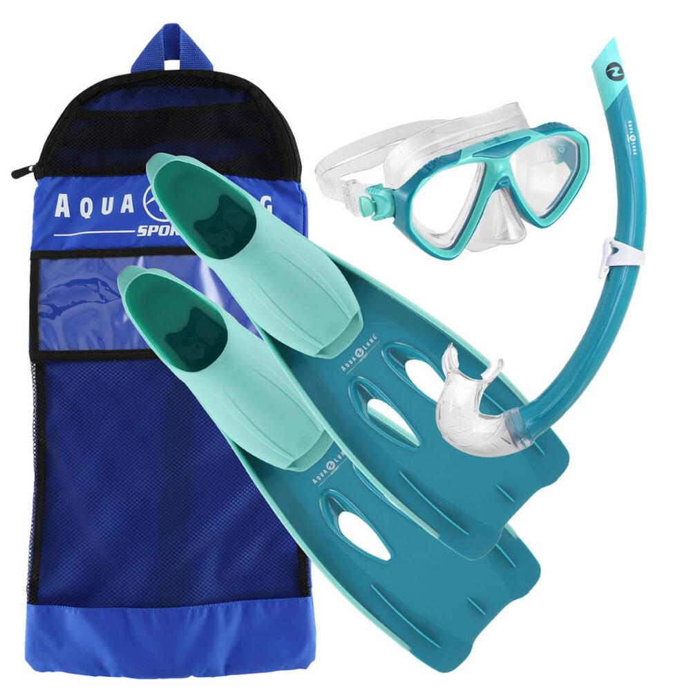 Aqua Lung  Panda Junior Snorkel Set - DkGrn/Turq