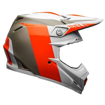 Bell Moto-9 Flex Division Helmet - White/Orange/Sand
